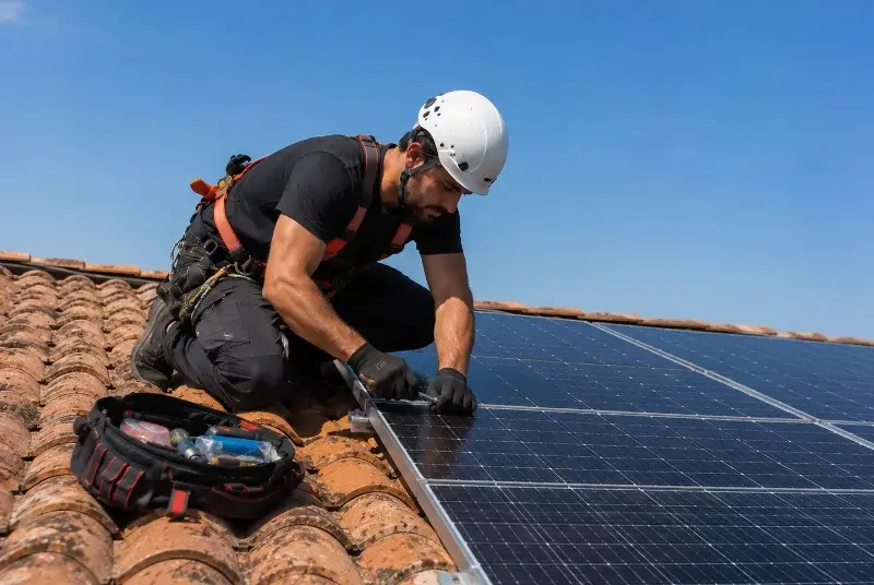 Maintenance et monitoring de panneaux solaires à Rumegies